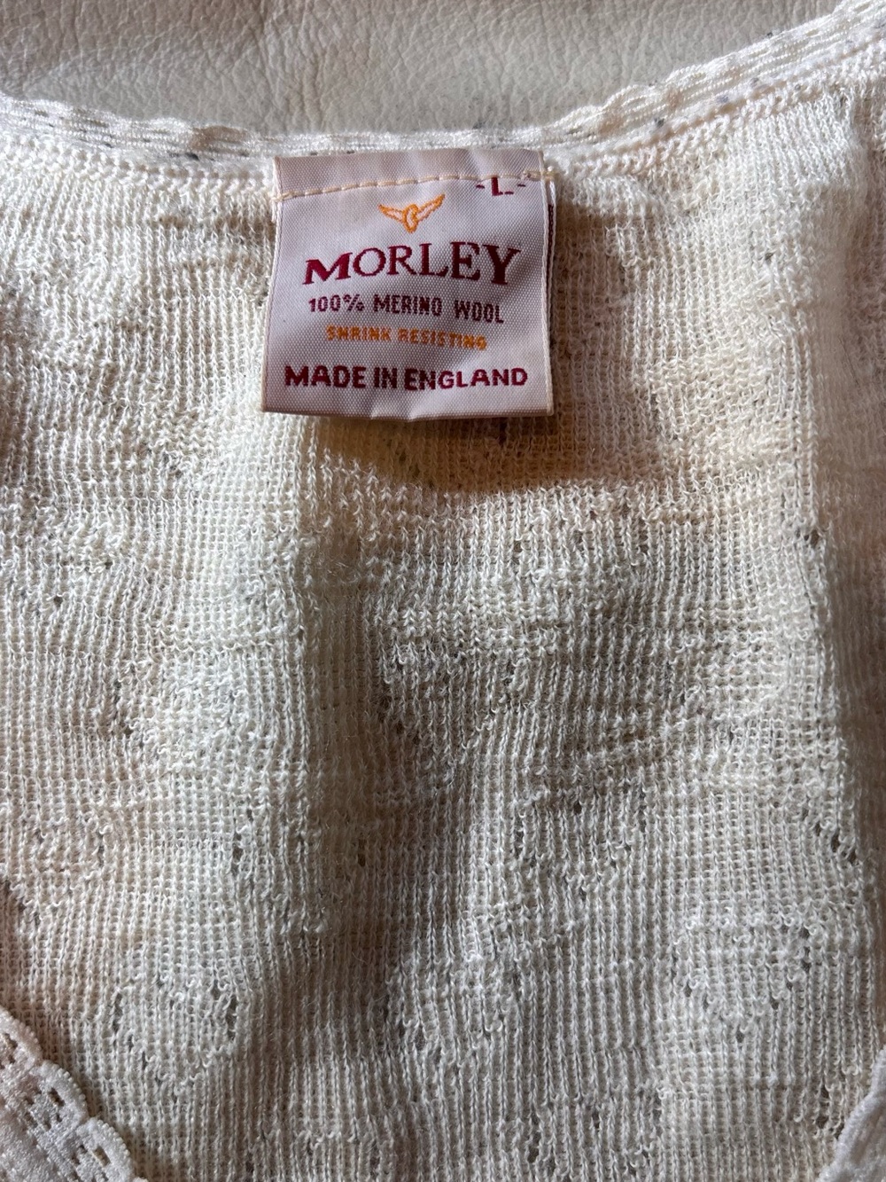 Morley Cream Merino Wool Knit Top